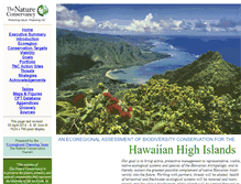Tablet Screenshot of hawaiiecoregionplan.info